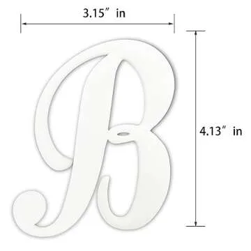 TOYORK Letter Charms for Bogg Bag Decorative Alphabet Bogg Bag Accessories Lettering Insert Charms Compatible with Bogg Bag,Charms for Rubber Beach Tote Bag White B