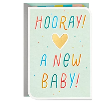 Hallmark Baby Shower Card for New Parents (Hooray) - Perfect for Welcome & Gender Reveal