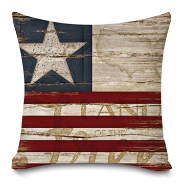 Stylish Vintage Patriotic Pillow Covers for Home Decor