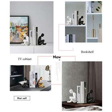 Ardax Ceramic Reading Bookends - Elegant Decor for Home & Office