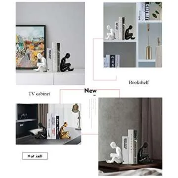 Ardax Ceramic Reading Bookends - Elegant Decor for Home & Office