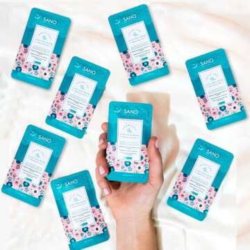 Vegan Zombie Mask Sano Silk Mask by Sano Naturals - Dermatologist Tested Viral One Step Korean Face Mask Skin Care for Glass Skin, Helps Reduce Large Pores, Anti Aging and Tightening - Pack of 8