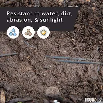 Iron Forge Cable 12/2 Low Voltage Wire - Landscape Electrical Wiring for Indoor Outdoor Lighting, Sprinkler, Landscaping Projects - 12 Gauge Wire - 100ft - Black