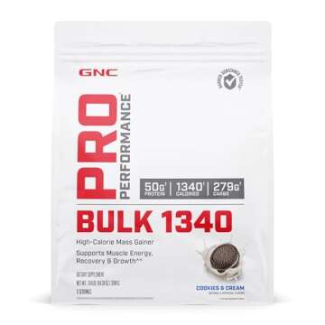 GNC Pro Performance Bulk 1340 Mass Gainer Protein Powder | 50g, 1340 Calories, Gluten Free | Banned ...