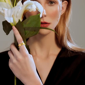 AmorArtSky Love Ring 18k Gold Silver Friendship Promise Band