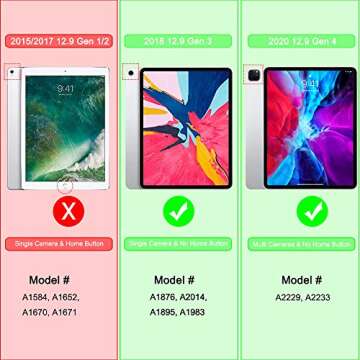 Soke for iPad Pro 12.9 Case 2020 & 2018 with Pencil Holder - [Full Body Protection + Apple Pencil Ch...