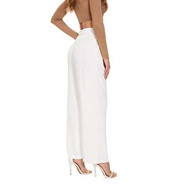 FUNYYZO Flowy Trousers Wide Leg Pants for Women