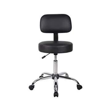 Be Well Medical Spa Professional 26.5-Inch Drafting Stool, Black (B245-BK) B245-BK