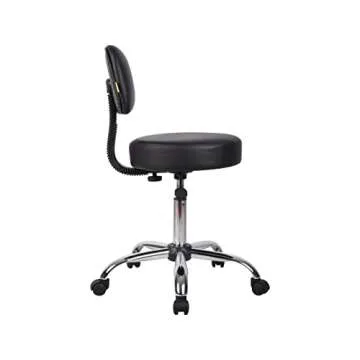 Be Well Medical Spa Professional 26.5-Inch Drafting Stool, Black (B245-BK) B245-BK