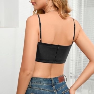 TYNORA Women's Faux Fur Crop Top for Concerts & Parties