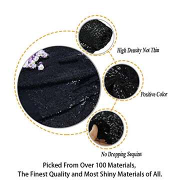 ShiDianYi Black Sequin Fabric for Glamorous Creations