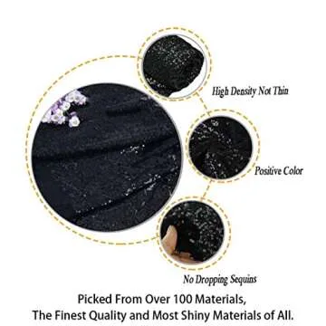 ShiDianYi Black Sequin Fabric for Glamorous Creations