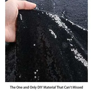 ShiDianYi Black Sequin Fabric for Glamorous Creations