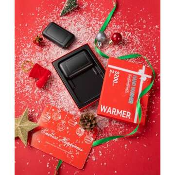 AI Hand Warmers Rechargeable, Reusable Portable Electric Hand Warmer, Fast Intelligent Heating in 1 Second, Gifts for Christmas, Outdoor, Golf, Hunting, Camping Accessories Black 2Pack