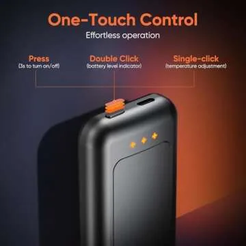 AI Hand Warmers Rechargeable, Reusable Portable Electric Hand Warmer, Fast Intelligent Heating in 1 Second, Gifts for Christmas, Outdoor, Golf, Hunting, Camping Accessories Black 2Pack