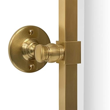 TEHOME Brushed Gold Bathroom Pivot Mirror - Durable & Stylish