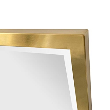 TEHOME Brushed Gold Bathroom Pivot Mirror - Durable & Stylish