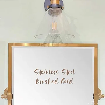 TEHOME Brushed Gold Bathroom Pivot Mirror - Durable & Stylish