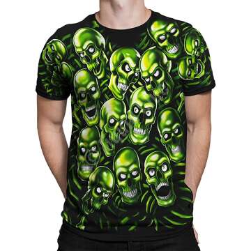 Liquid Blue Skull T-Shirt XX Large - Bold Graphic Tee for Men
