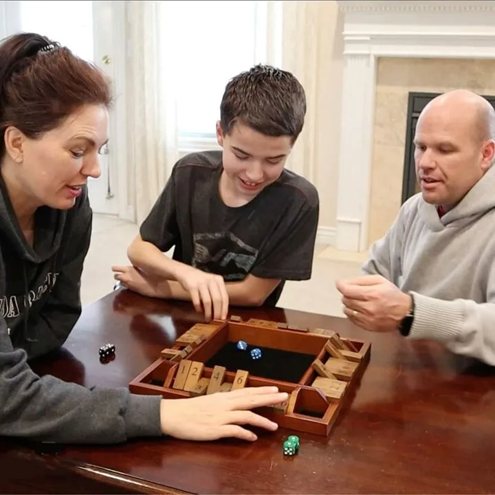 WE Games Shut The Box Dice Game for 1-4 Players