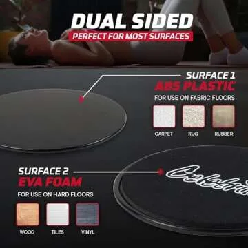 Celebrita Pair of Gliding Discs Core Sliders Ab, Back, Hip, and Leg Exercise Gear for Gym, Home, Yog...