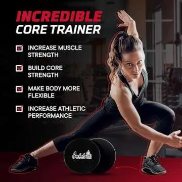 Celebrita Pair of Gliding Discs Core Sliders Ab, Back, Hip, and Leg Exercise Gear for Gym, Home, Yoga, Pilates | Strengthen Abdomen, Burn Fat, Improve Balance (Black)