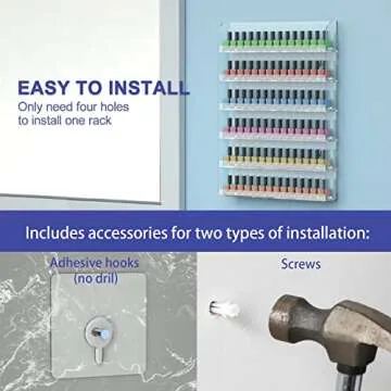 FEMELI Nail Polish Wall Rack for 120 Bottles