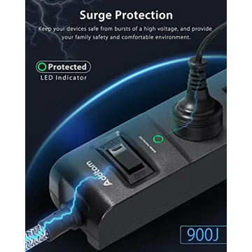 Surge Protector Power Strip 5 Outlets & USB Charging