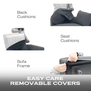 Oversized Modular Sectional Sofa,Cloud Couch Sectional Deep Seat Sofa Cushion Covers Removable,Oversized Sectional Couches for Living Room(6 Seater-Cream White Linen)