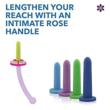 Intimate Rose Medium 4-Pack Silicone Dilators for Women & Men, Medical Device for Pelvic Pain Relief in Sizes 3-6