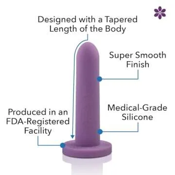 Intimate Rose Medium 4-Pack Silicone Dilators for Women & Men, Medical Device for Pelvic Pain Relief in Sizes 3-6
