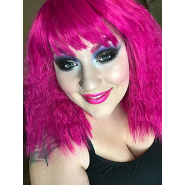 Short Fluffy Bob Kinky Straight Hair Wig - Custom Fashion & Cosplay