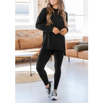 PRETTYGARDEN Women's Fall Lounge Set - Black Outfit