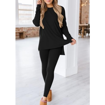 PRETTYGARDEN Women's Fall Lounge Set - Black Outfit