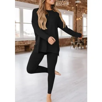 PRETTYGARDEN Women's Fall Lounge Set - Black Outfit