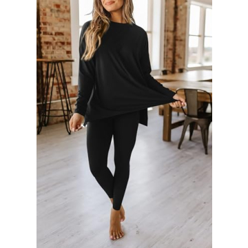 PRETTYGARDEN Women's Fall Lounge Set - Black Outfit