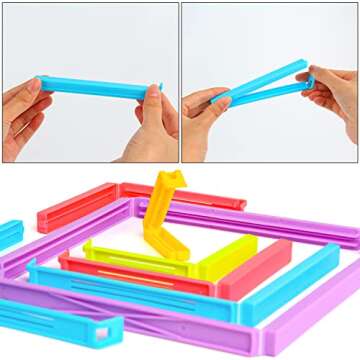 SULOLI Plastic Sealing Clips for Food and Snack Bag, 27 PCS Bag Clips Fresh-Keeping clamp Sealer in ...