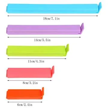 SULOLI Plastic Sealing Clips for Food and Snack Bag, 27 PCS Bag Clips Fresh-Keeping clamp Sealer in Assorted Sizes and Colors