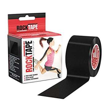 RockTape 84370 Black Athletic Tapes - Ultimate Support for Athletes