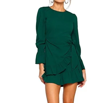 Flattering Long Sleeve Wrap Dress for Women