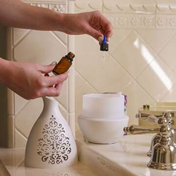 Year of Plenty Glass Eye Droppers for 10ml & 15ml Essential Oil Bottles | Set of 6 | Multicolored | Compatible with doTERRA, Young Living, Rocky Mtn, Plant Therapy, Plant Guru, Edens Grdn, etc