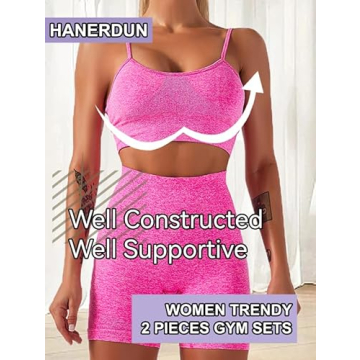 HANERDUN Yoga Set High Waist Leggings & Bra for Women