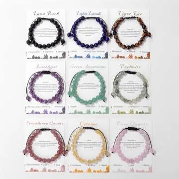 8mm Lapis Lazuli Bracelet for Women Handmade Adjustable Blue Bead Bracelet Healing Crystal Bracelet Gemstone Bracelets Lapis Lazuli Jewelry for Women Men