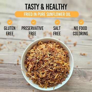 Crispy Fried Onions | 100% Natural (Non-GMO) | Gluten Free | KETO Friendly | No Sodium | Low Carb | ...