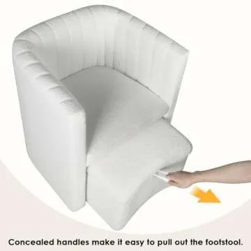 COEWSKE Accent Chair with Storage Ottoman for Cozy Living