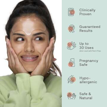 Dermaclara Face Patches Kit - Anti Wrinkle Patches for Forehead, Smile Lines, Silicone Anti-Wrinkle ...