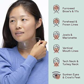 Dermaclara Face Patches Kit - Anti Wrinkle Patches for Forehead, Smile Lines, Silicone Anti-Wrinkle Frown Line Treatment, Up to 30 Uses - 1 Forehead, 2 Mouth, 2 Eye, 1 Neck & 1 Patch Prep Cleanser