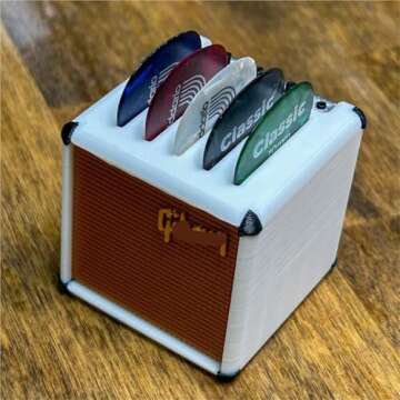 Mini Guitar Amp Pick Holder for Music Enthusiasts