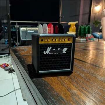 Mini Guitar Amp Pick Holder for Music Enthusiasts