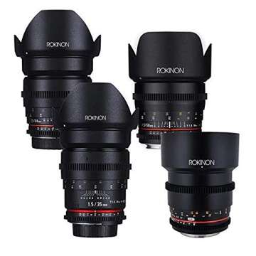 Rokinon Cine DS T1.5 4-Piece Cinema Lens Kit for Canon EF (24mm, 35mm, 50mm, 85mm)